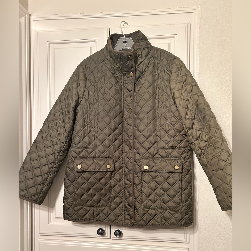 Lucky Brand Olive Quilted Jacket